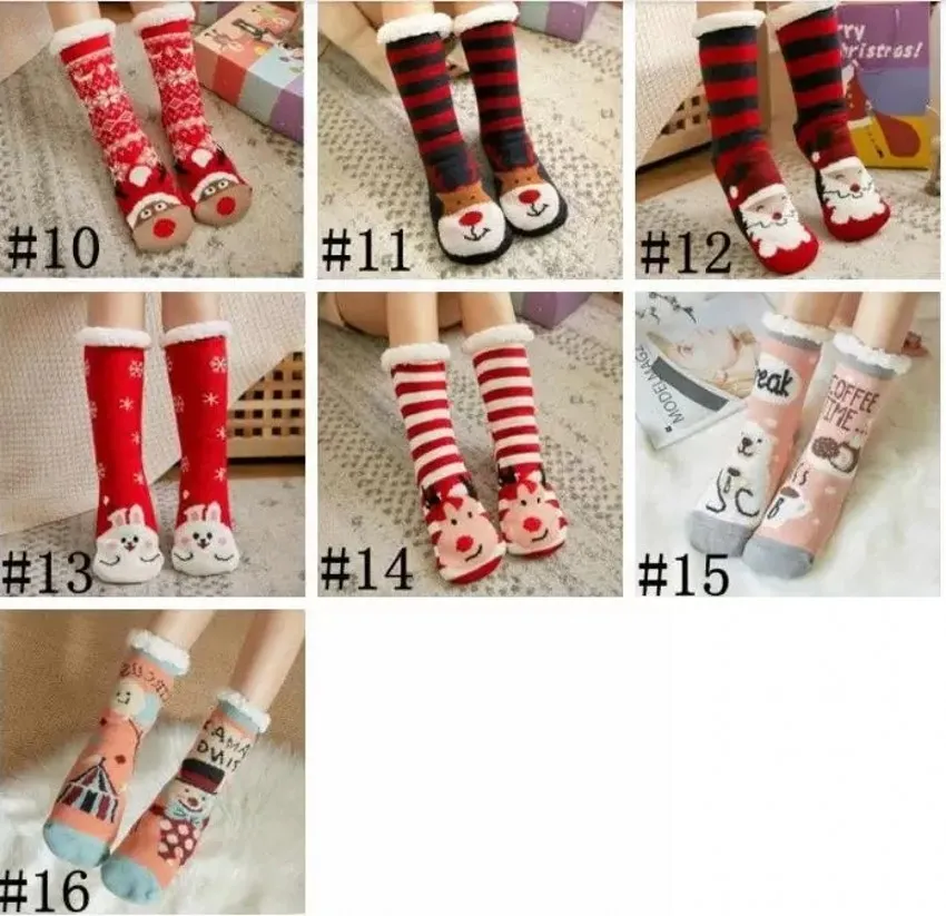 Christmas Knit Socks Cartoon Xmas Treehouse Womens Thick Sherpa Fleece Lined Thermal Socks-Christmas Decorations 16styles C0720G02295E