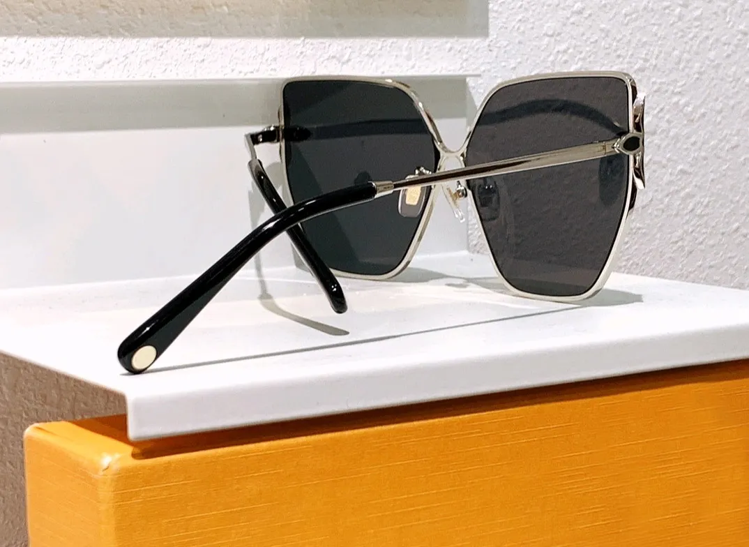 نظارة شمسية مظللة من الذهب الوردي المظللة للنساء مربعات كاتيه نظارات صيفية UV400 مع بوكس ​​278y