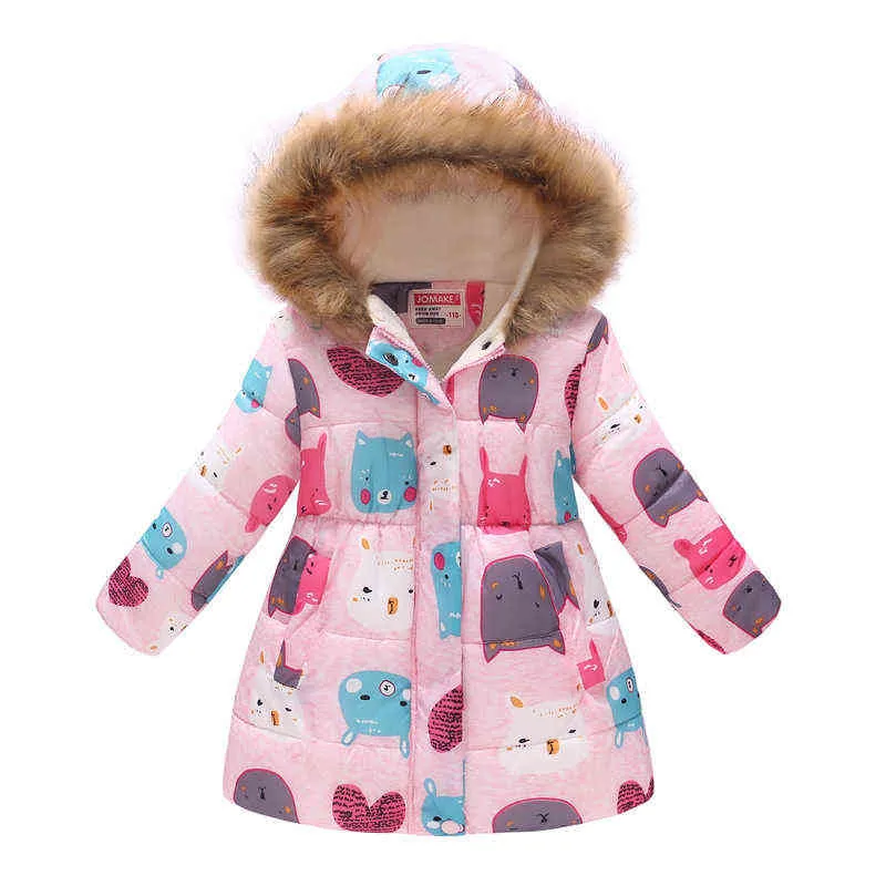 Cartoon Ragazzi Ragazze Giacca Autunno Inverno Felpa con cappuccio ragazze Giacca Bambini Capispalla caldi Giacche Abbigliamento bambini Ragazza Giù Parka J220718