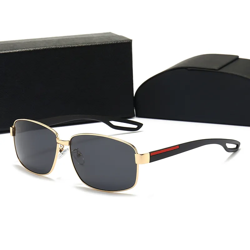 2022 Man Designer Zonnebril Dames Luxe zonnebrillen Verzameld vierkante framemerk Retro gepolariseerde mode -bril Zeer kwaliteit 17 C280O