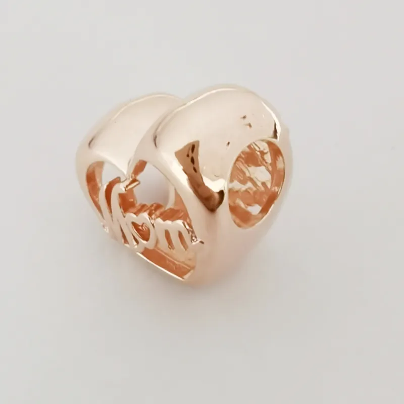 Thank You Mom Heart Charm 925 Silver Pandora Charms for Bracelets DIY Jewelry Making kits Loose Bead Silver Enamel & Clear CZ wholesale 781451C00