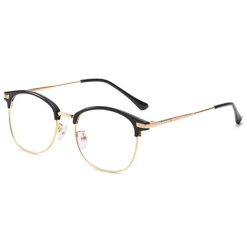 Zonnebrillen half frame anti blauw licht leesbril vrouwen mannen luxe ontwerper ronde brillen presbyopische diopters 0 tot 6 0 gafassunglas 200s