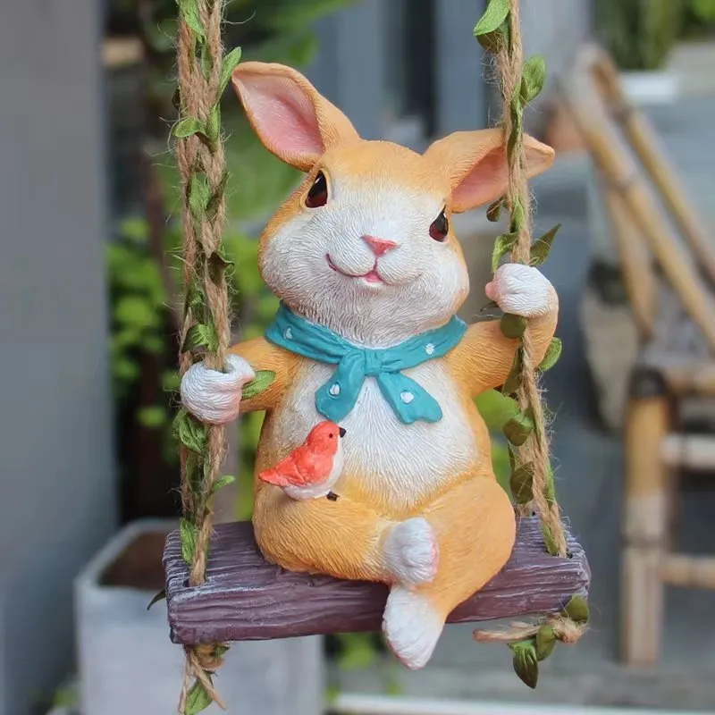 Articles de nouveauté Animal créatif mignon chaton lapin cerf balançoire pendentif maternelle jardin balcon décoration cadeau d'anniversaire