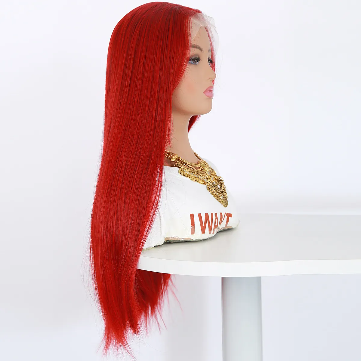 24-calowe proste syntetyczne peruki ludzkie peruki włosy dla kobiet CX-18763