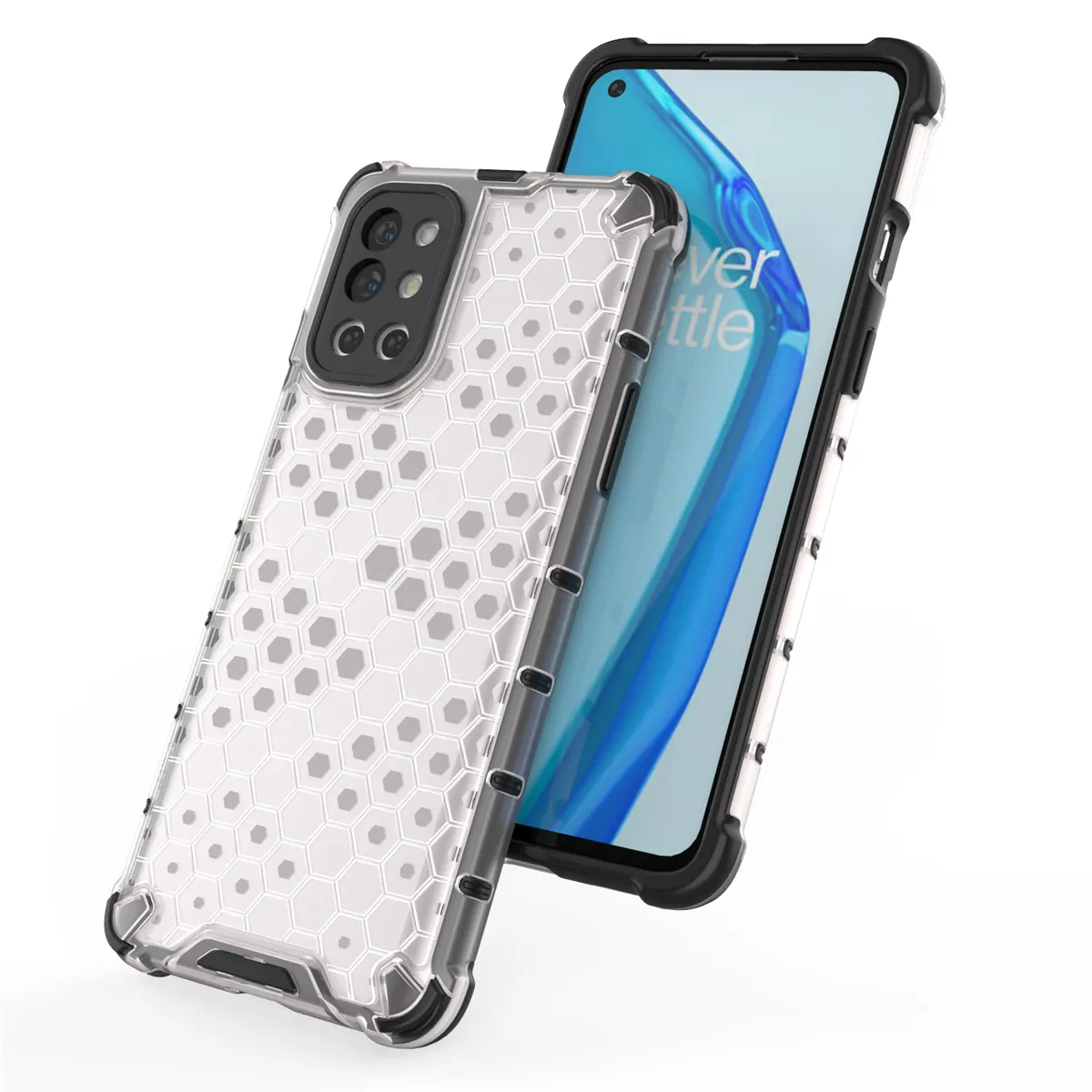 Armor stötfångare stötsäkra fodral för OnePlus 9 Pro 9R Hybrid Drop Protective Transparent Hard PC Acrylic Back Cover Coque Fundas