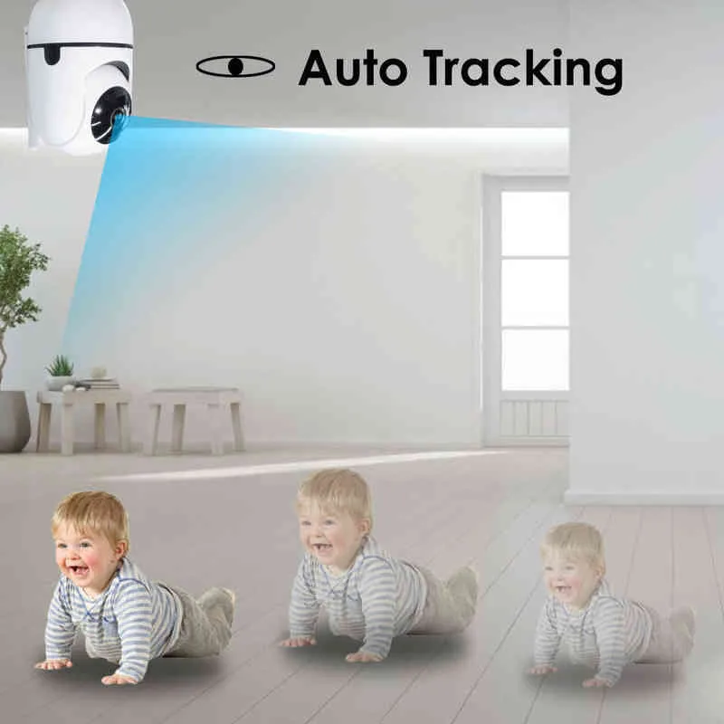 1080P Wireless Mini IP Camera Baby Monitor CCTV Indoor Two Way Audio 5G WiFi Security Auto Tracking Mobile Remote Access H220429