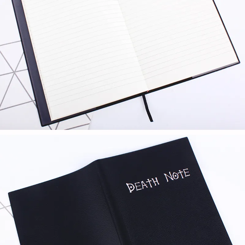 A5 Anime Death Note Notebook Set Cuir Journal et Collier Plume Stylo Animation Art Écriture Journal Death Note Bloc-Notes 220707