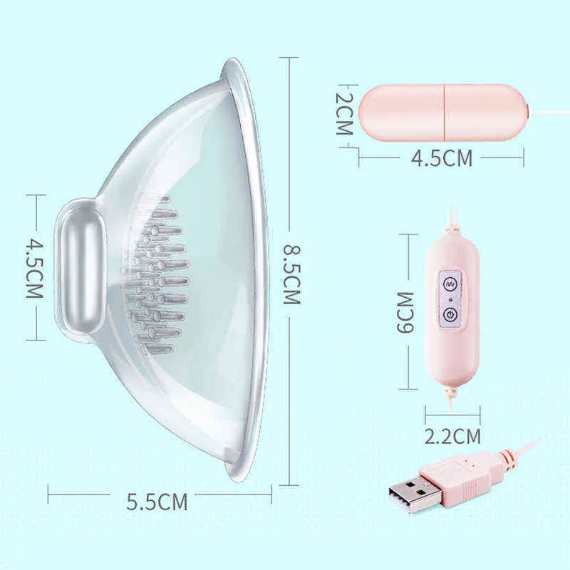 NXY Sex Adult Toy Tepel Massage Vibrator Clitoris Stimulator Vergroting Likken voor Dames Oral Toys 0330