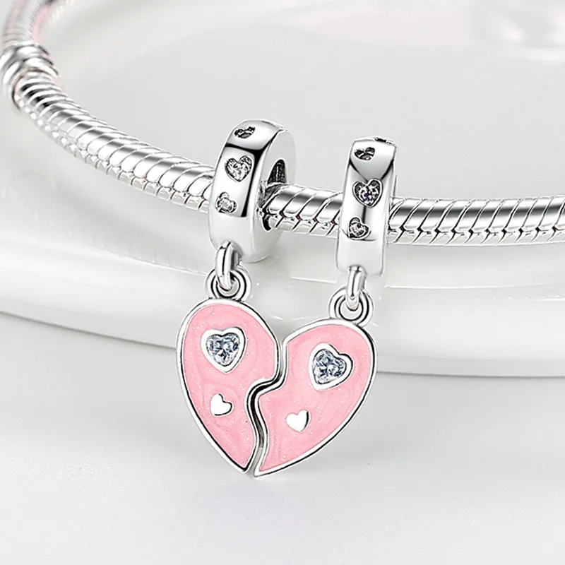 925 Sterling Silver Dangle Charm HAPOUR srebrzenie koraliki podróżne koralik Fit Pandora Charms bransoletka DIY biżuteria akcesoria