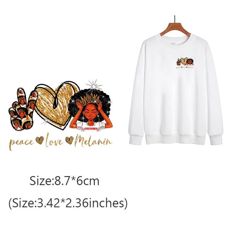 Adesivo termotrasferibile moda sui vestiti Toppe in ferro Peace and Love abbigliamento Set di magliette lavabili fai-da-te 220611