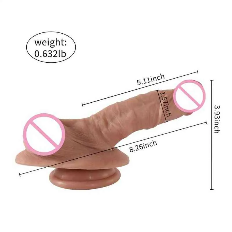 Nxy Dildos Dongs Super Soft Silicone Rubber Women with Big Real Balls Sextoy Penis Toy for Lesbian Artificial 220511