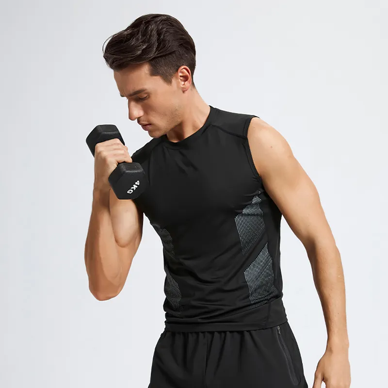 Tank Top Men Tracksuit Gym Compression Compression Sport Suit Suit Suity s clothes تشغيل الركض الرياضي لباس تمارين تمرين لباس ضيق 220520