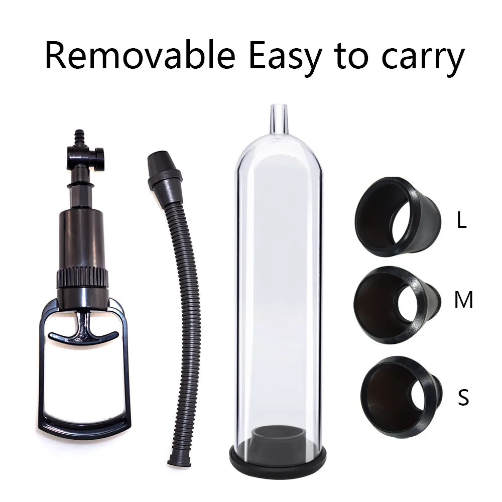 Manual Penis Enlarger Pump Enhancement Extender sexy Toys for Men Male Masturbation Trainer Vacuum Adult Tool