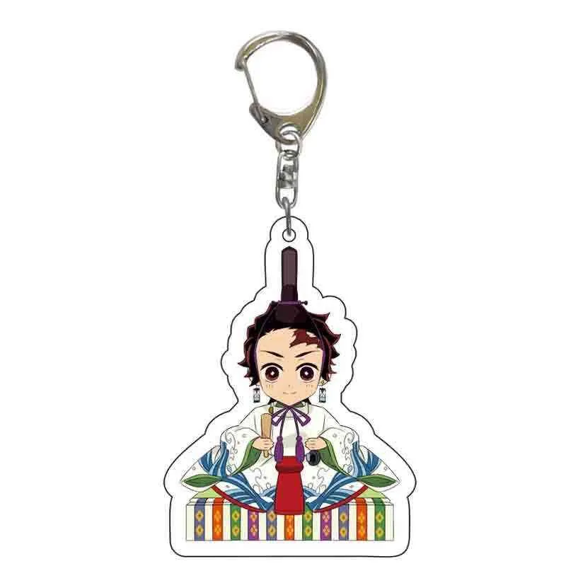 20 stcsdemon sleutelhanger anime kimetsu no yaiba kamado tanjirou acryl figuur hanger keyring sieraden groothandel aa2203184571265