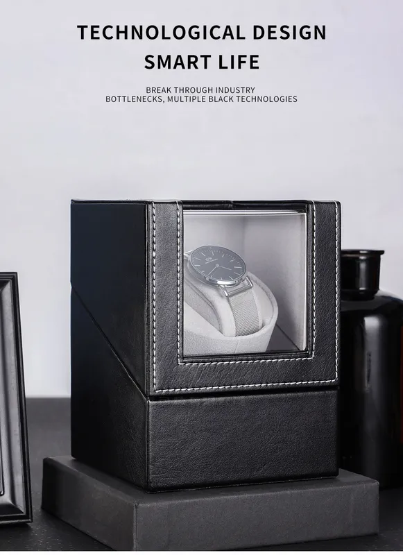 자동 ES 박스 음소거 모터 1 슬롯 손목 시계 저장 안전 액세서리 220617 용 Bolai Mechanical Watch Winder