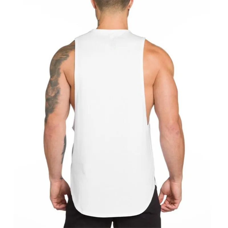 Gym Stringer Clothing Bodybuilding Tank Top Men Fitness Singlet Sleeveless Shirt Solid Cotton Muscle Vest Undershirt 220615