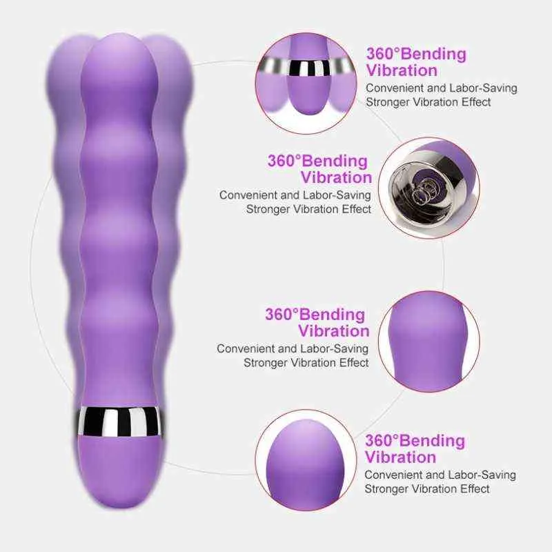 NXY Dildo clitorideo anale vaginale con varie velocità adulti unisex Punto G Plug Sex Toys Donne e uomini Consolazione femminile Store220409