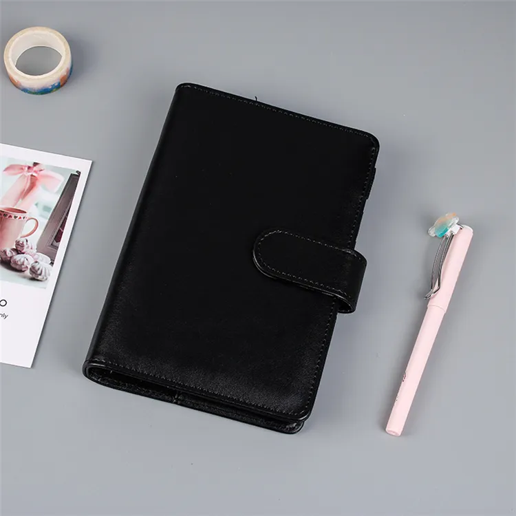Home A6 Notebook Binder Business Office Planner Agenda tools Notepads Color PU Leather Cover ZC1179