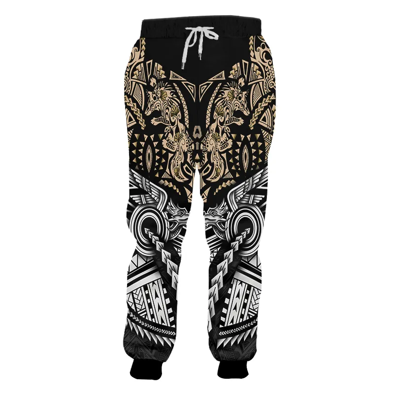 LCFA Fashion Men Casual Full Length Pants Harajuku 3D Tahiti Polynesia Printed Joggers Sweat Pants Street Style Sweatpant Custom 220613