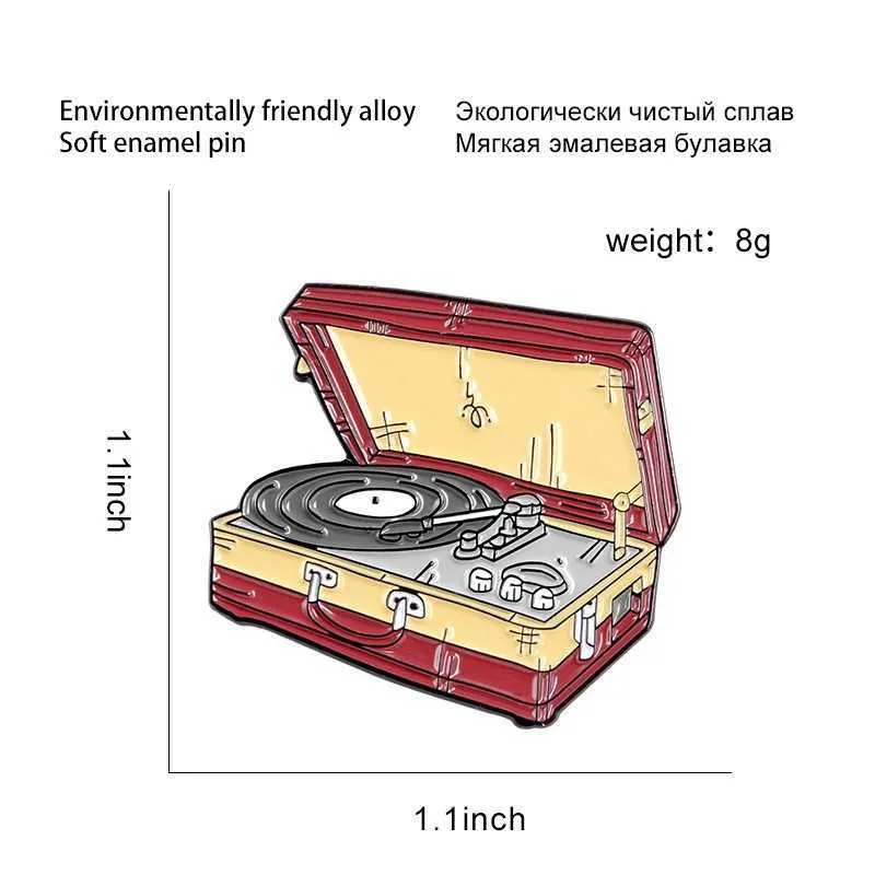 Nieuwe high-end vinylplaat CD muziek fonograaf Broche spijkerjasje accessoires