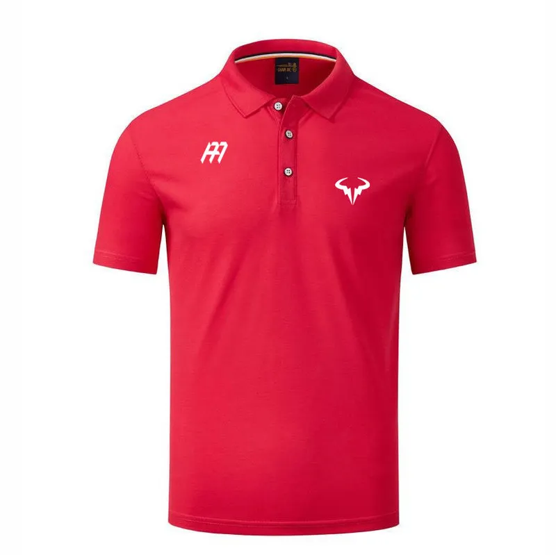 Rafael Nadal. Andy Murray Herren-Marken-Poloshirt mit Co-Branding, modisches Mesh-Revers, Sport-Kurzarm-Top-T-Shirt 220716