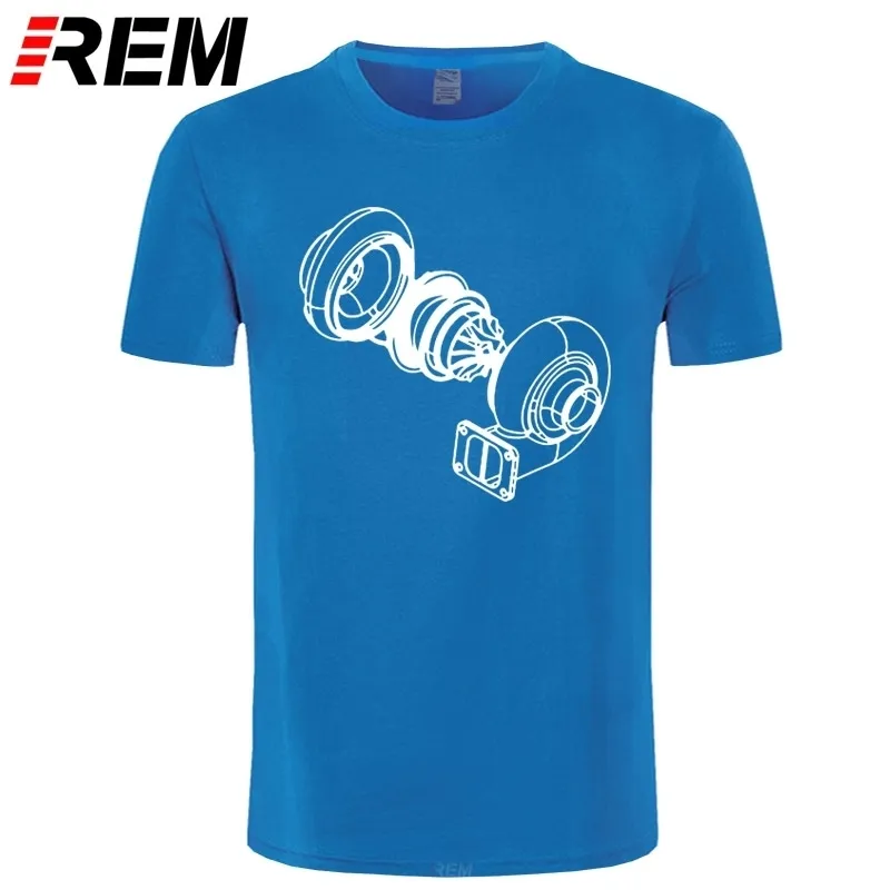 T-shirt col ras du cou pour hommes et adultes, avec voiture Turbo éclatée, imprimé, grande taille, 220523