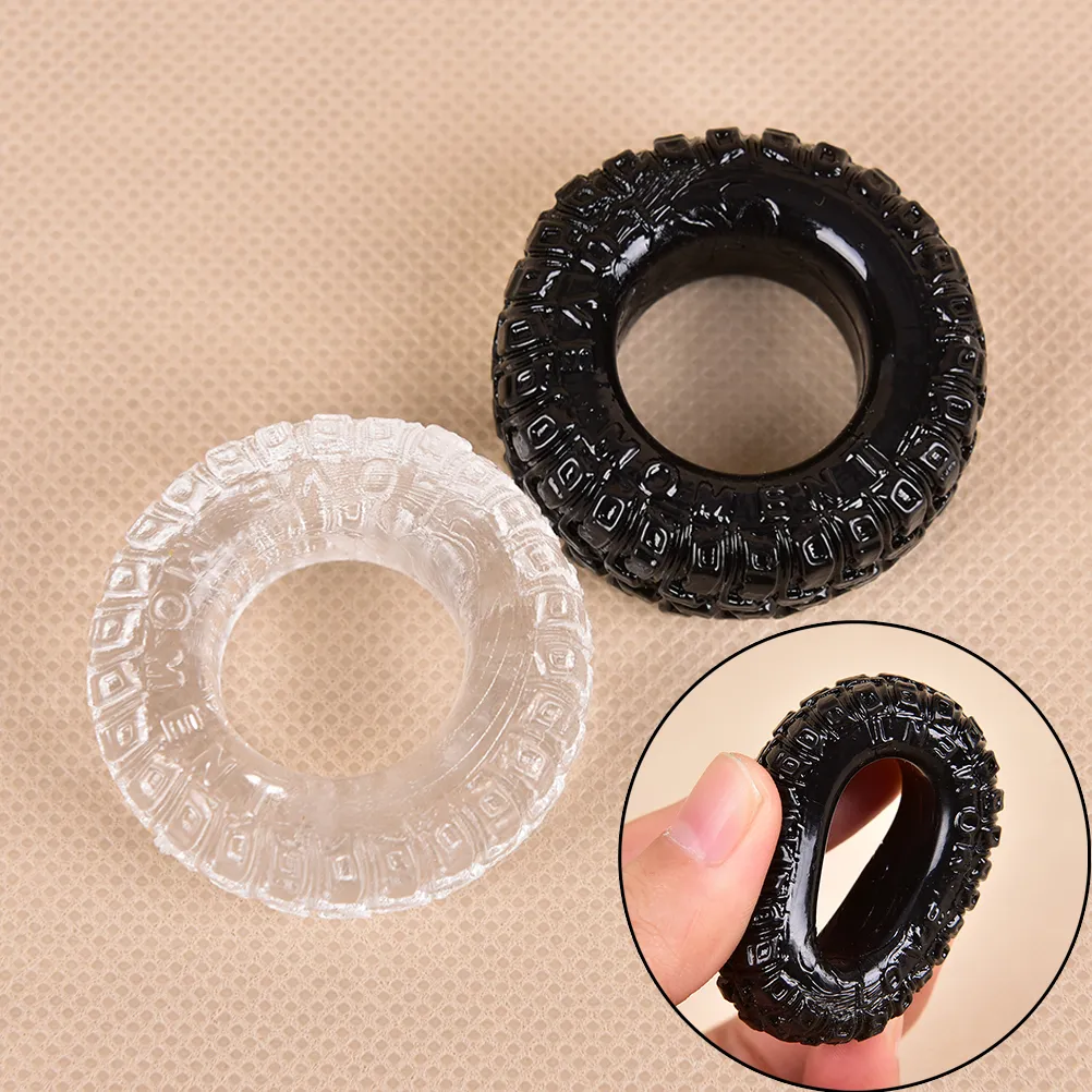 Hot Silicone Tire Penis Ring Delayed Ejaculation Cock Rings Adult Products For Male Sexy Cockring