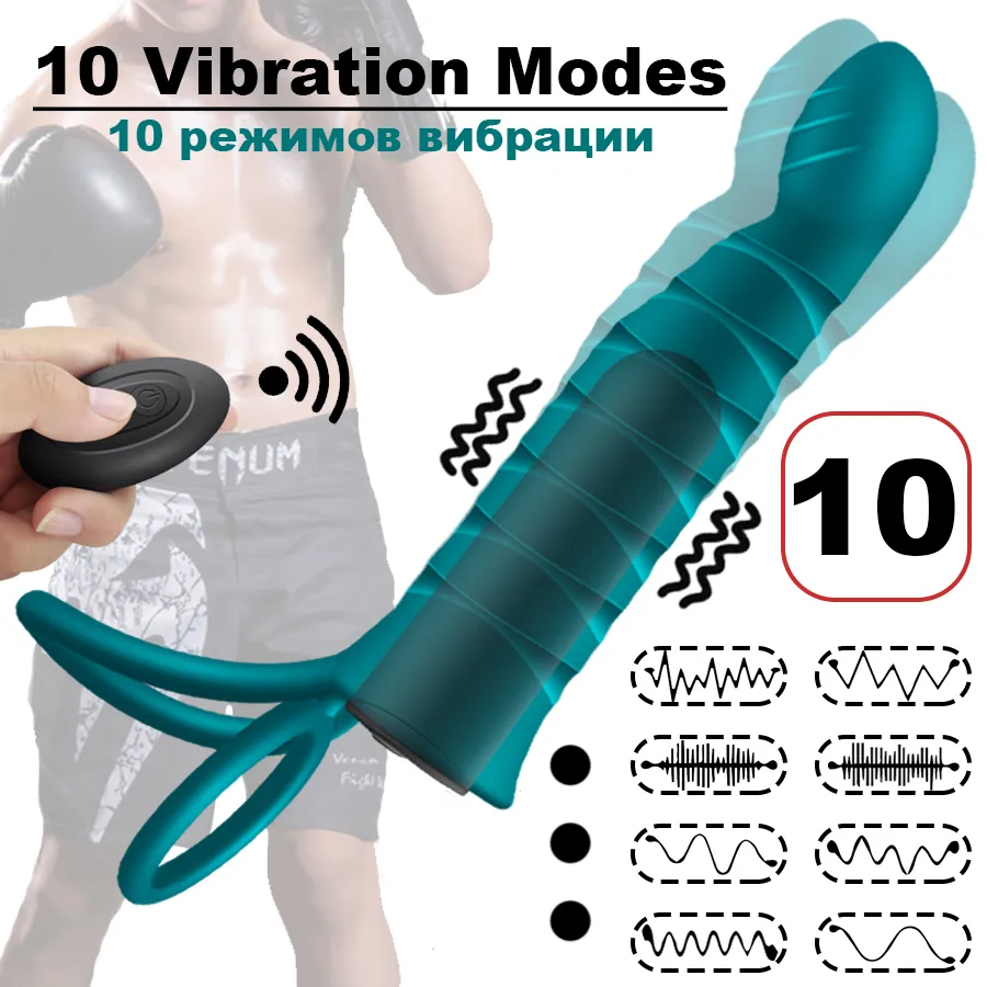 VENDI vibratori a doppia penetrazione giocattoli sexy uomini strapon vibratore telecomando cinturino sul pene coppie