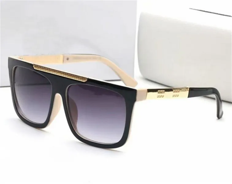Модные современные стильные мужские солнцезащитные очки 9264 с плоским верхом, квадратные солнцезащитные очки для женщин, винтажные солнцезащитные очки oculos de sol Picture box270d