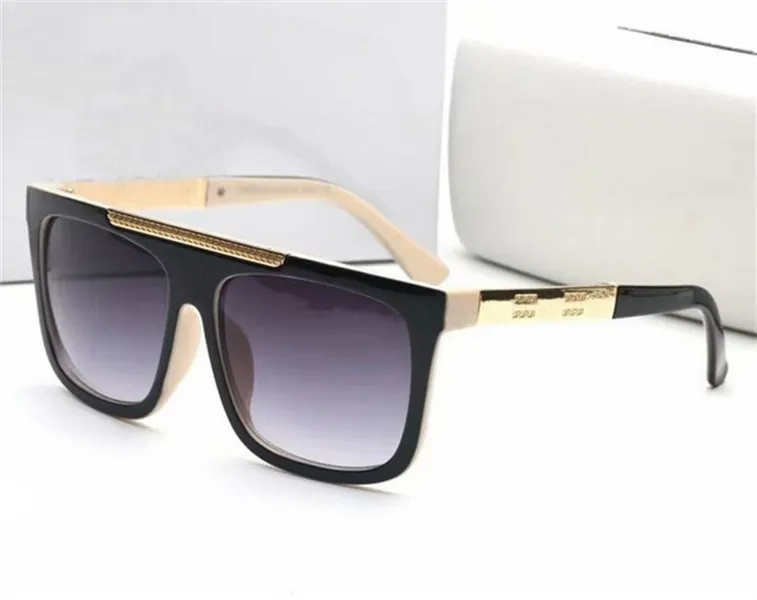 Fashion modern stylish 9264 men sunglasses flat top square sun glasses for women vintage sunglass oculos de sol Picture box2804