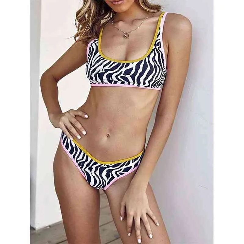 Animal Print Leopardo Bikini Push Up Swimsuit Sexy Mulheres Bikini Set 2022 Brasileira Thong Banhing Terno Bandeau Beach Wear Swimwear Y220420