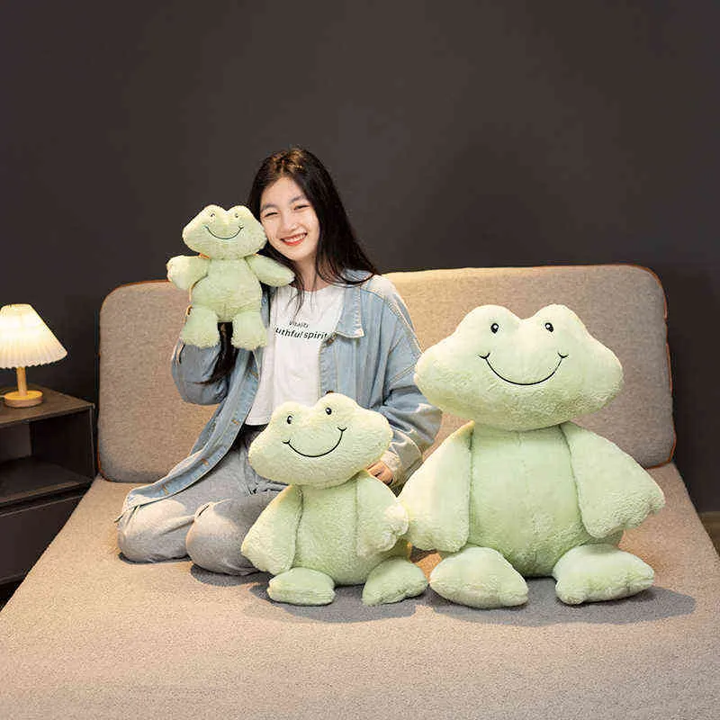 Pc Cm Kawaii Frog Cuddle Stuffed Animal Plushie Figure Doll Soft Cushion for Children Boys Girls Birthday Gifts J220704