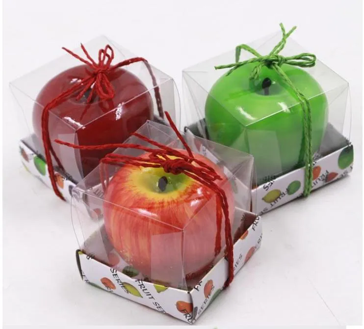Bougies de fruits en forme de pomme, Bougie parfumée, atmosphère de Festival, décoration de fête romantique, décor de réveillon de noël et du nouvel an