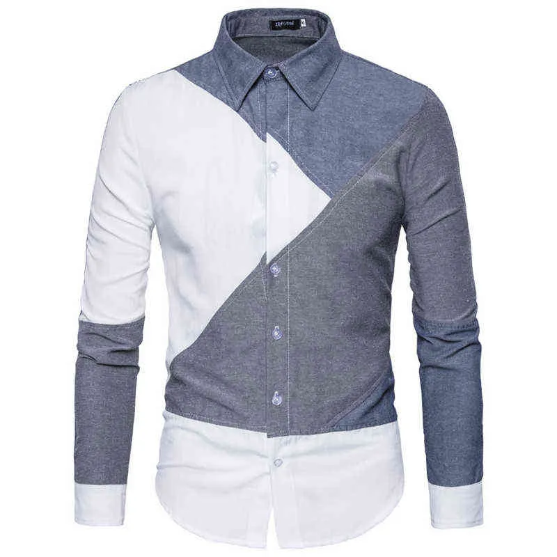 2022 Marque Casual Manches Longues Slim Fit Hommes Chemise Printemps Automne Robe Sociale Chemise Hommes Travail Affaires Mariage Chemises De Smoking Mâle L220704