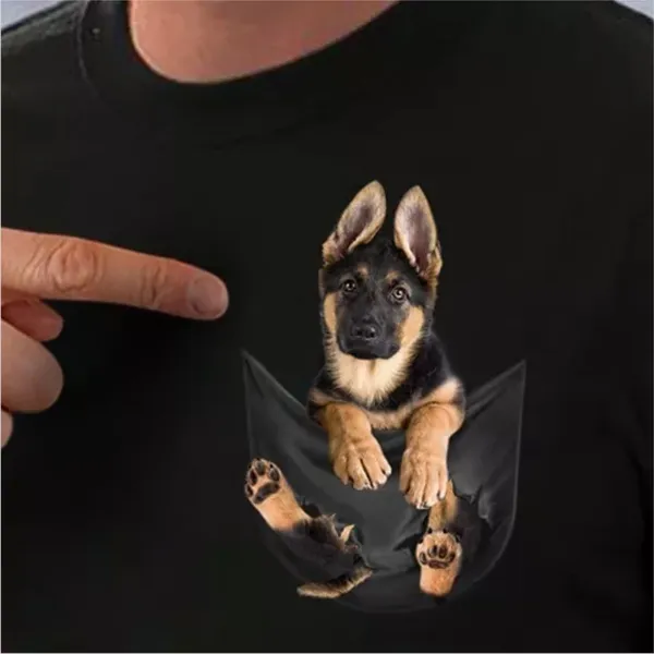 Plstar Cosmos T-shirt Zomer Pocket Dog Gedrukte T-shirt Men voor vrouwelijke shirts Tops grappige katoenen zwarte T-stukken drop 220520