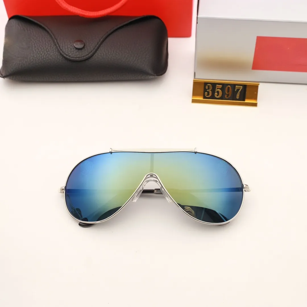 Designer Sunglasses Men's Top Quality Sunglasses Ladies UV400 Protective Color Resin Lens Gold Metal Frame 0RB3597