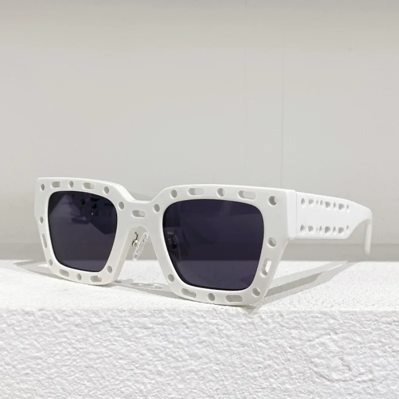 Moda Gafas de sol delanteras Hombres Damas Edición de coleccionista Colección unisex blanca 8.0 Marco de acetato grueso Gafas de personalidad juvenil de alta calidad OERI026