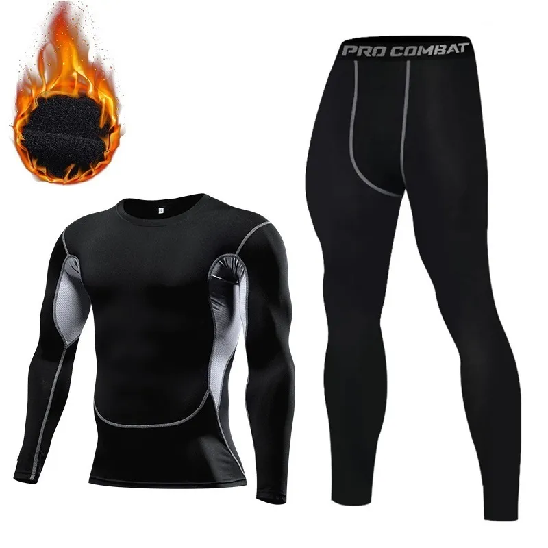 Thermisch ondergoed Men Compressie Lang Johns houden Warm Winter Binnenkleding Kleding voor tracksuit 220817