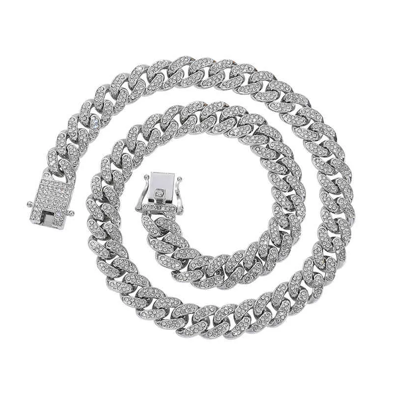 Hiphop herensieradenarmband met volledige diamant, artikel Cuban Necklace2470