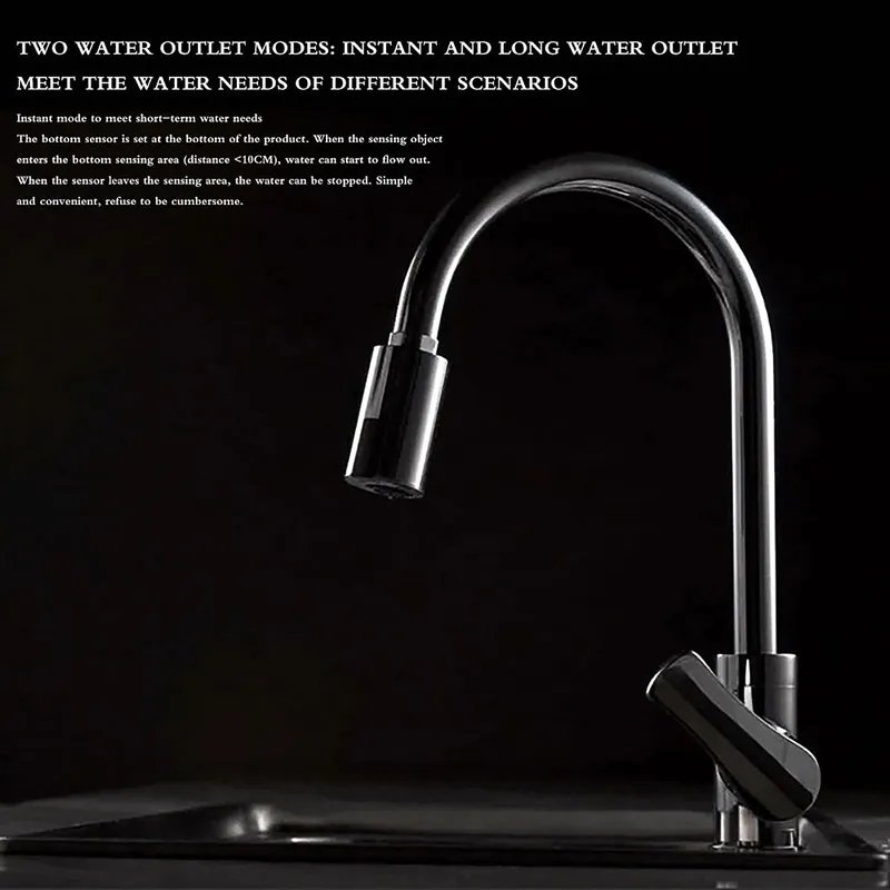 Sensor inteligente torneira de economia de água não contato Adaptador infravermelho de cozinha de cozinha s bocal para casa de banho 220401