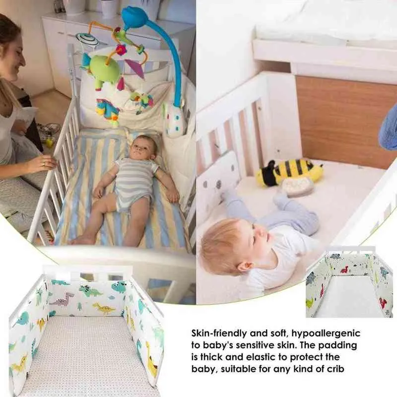Dinosaur shop cot bumper