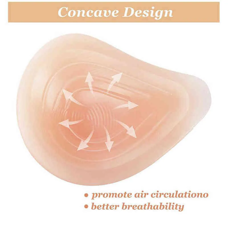 Smellino silicone forma mastectomia toracica a forma di arado della protesi mammaria finta 500 g di cuscinetti al seno morbido D40 H22051162298378693708