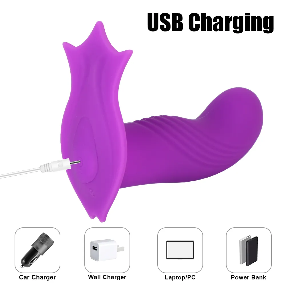Wearable Vibrator Sexy Toys for Women Anal Massager Dildo Butterfly Adult Products 10 Mode