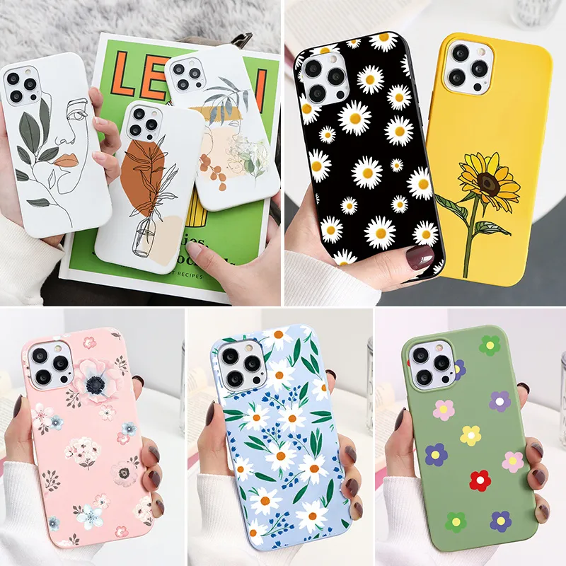 Leaf Soft TPU Cases For Xiaomi Mi 11 Lite Ultra 11i 10 8 8X A1 A2 CC9e Poco M3 K40 Redmi Note 10S 9A 9 10 Pro Max Funda Bag