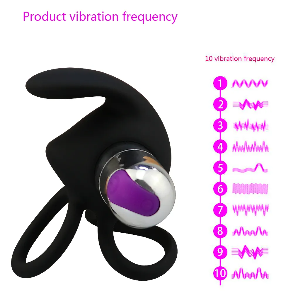 Volwassen speelgoed Vibrerende penisringen Siliconen cockring met USB-oplaadvibrators Vertraging ejaculatie sexy voor masturbators voor mannen