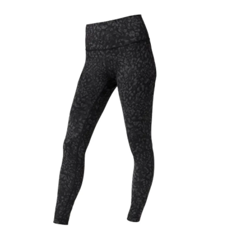 Lu Leopard Print High midja Yoga Leggings for Women Stretchy Fitness Gym Running Pants Workout Push Up Shaping Bottoms 2023 Hot Sell Good Top