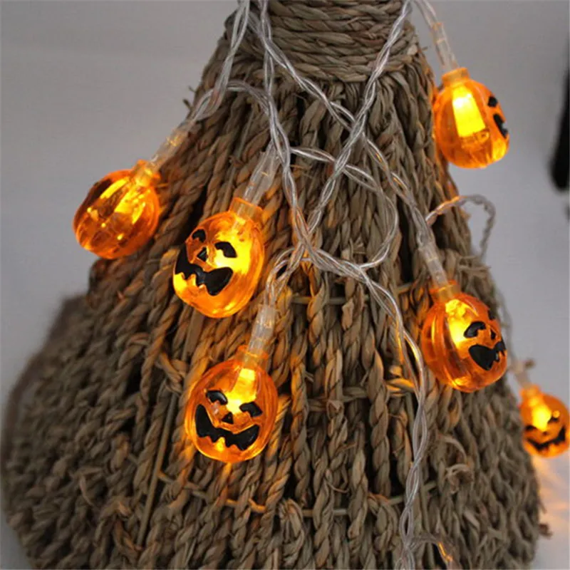 Autres fournitures de fête festive 2023 Halloween Citrouille Fantôme Squelettes Chauve-Souris Led Lumière String Festival Décoration Pour La Maison Ornement Extérieur 220826