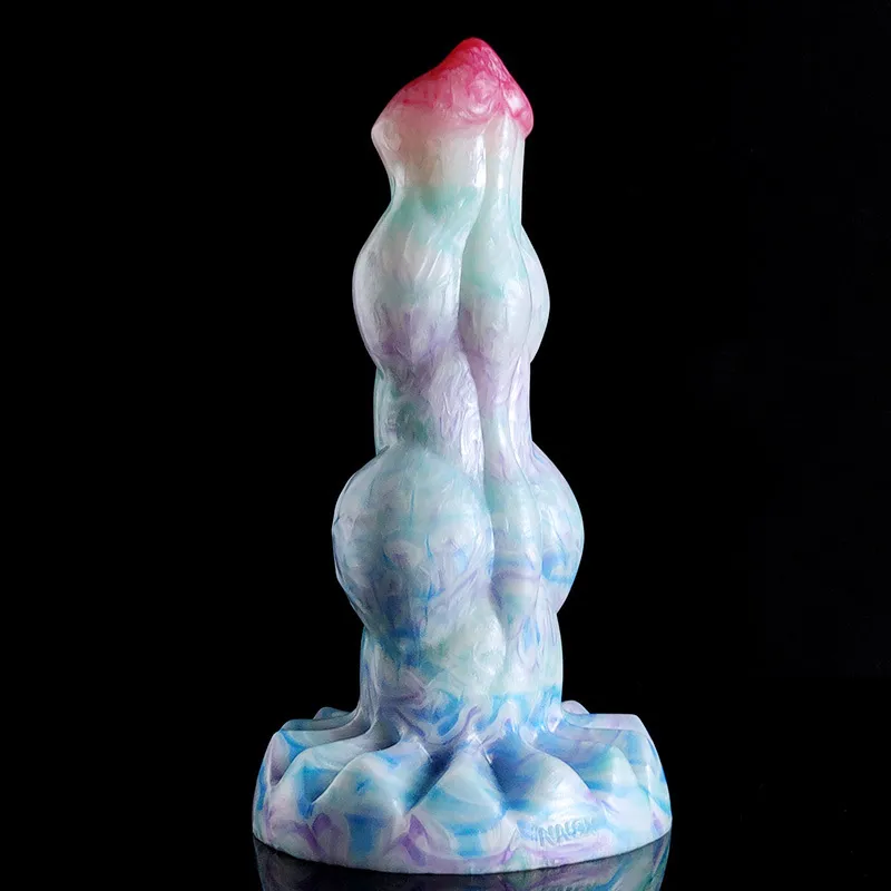 Dildo podwójnego węzła SMMQ z dildo kubka ssącego dla kobiet mężczyźni koraliki anal tyłek wtyczka miękka silikonowa seksowna zabawka dla dorosłych 18 sklep