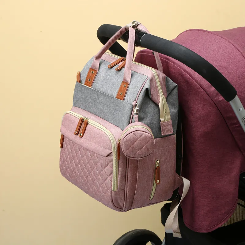 Mode mamma moderskap baby blöja blöja väskor stor kapacitet resor ryggsäck mamma ammande för baby vård kvinnor gravid polyester 220726