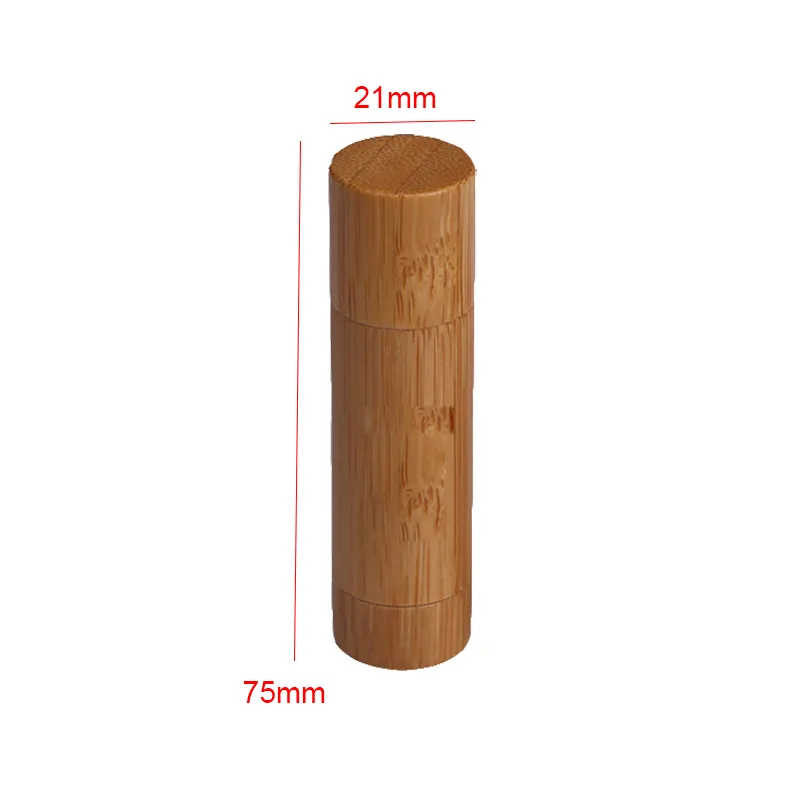 5.5ML Natural Bamboo Lipstick Packaging Bottles Portable Lipsticks Empty Tube Portable DIY Cosmetic Container